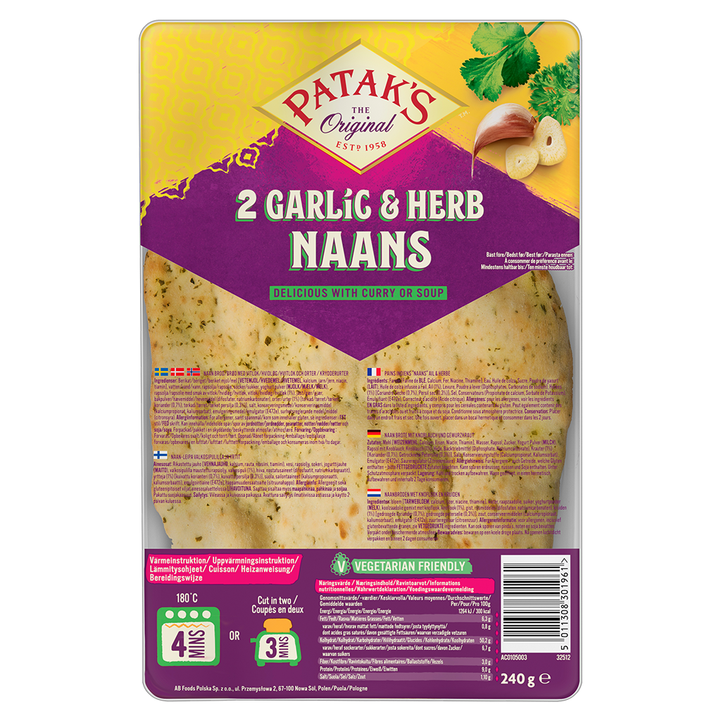 Knoflook & Kruiden naans